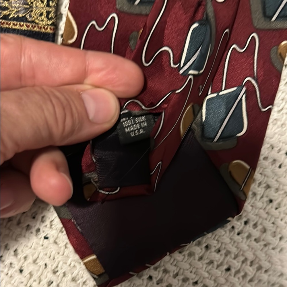 Bundle of 4 Vintage 90’s Floral Silk Neckties - Picture 10 of 11